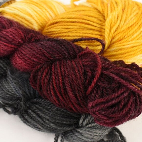 Leo & Roxy Yarn Co 80/20 Sock Yarn Set SW Merino Nylon Bat Shh Crazy McSteamy - Picture 2 of 3